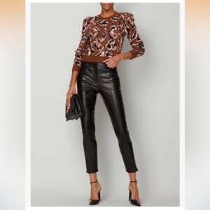 Derek Lam Brown Animal Print Sweater